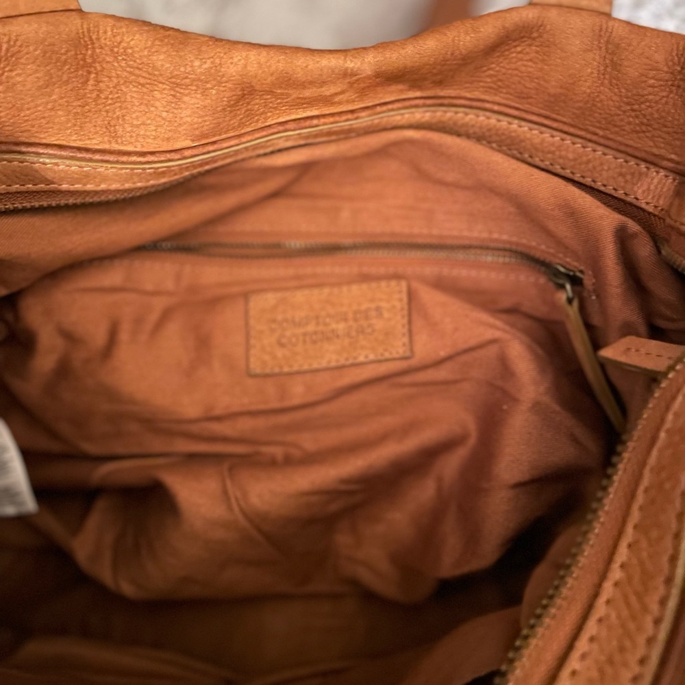Comptoir Des Cotonniers Tan Leather Tassel Shoulder Bag - Picture 6 of 6
